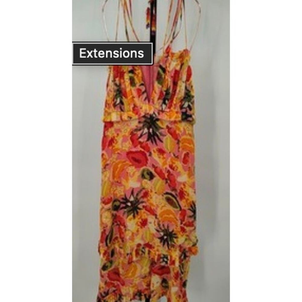 New! Farm Rio Women's Las Frutas Midi Dress Orange Sz #26